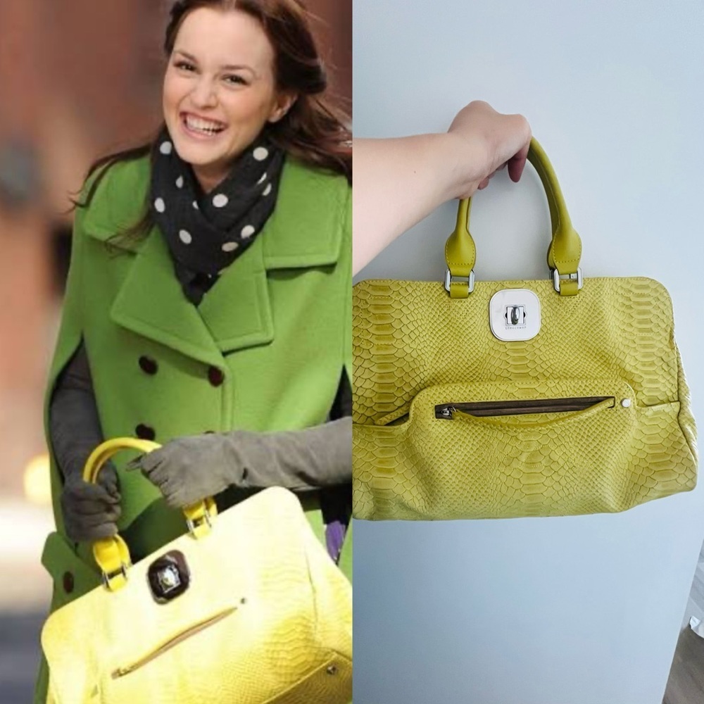 Longchamp Gatsby Bag in Citrine Yellow worn by Blaire ASO Gossip Girl!